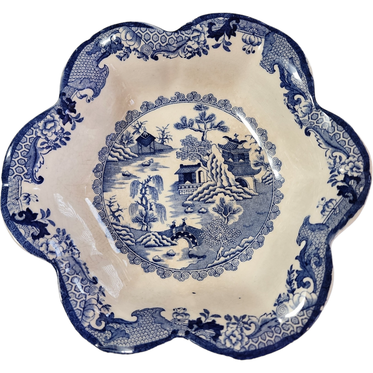 Mason's Willow Blue Ironstone Blue & White Bowl England