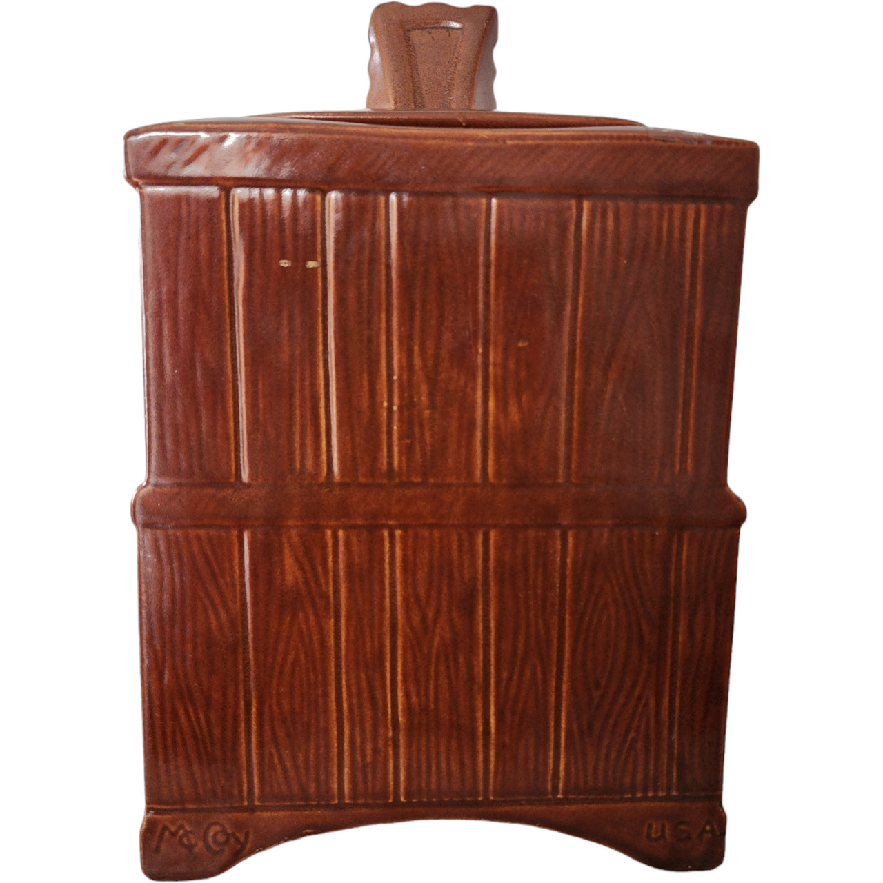 McCoy Cookie Jar with Lid Brown Dresser Chiffonier