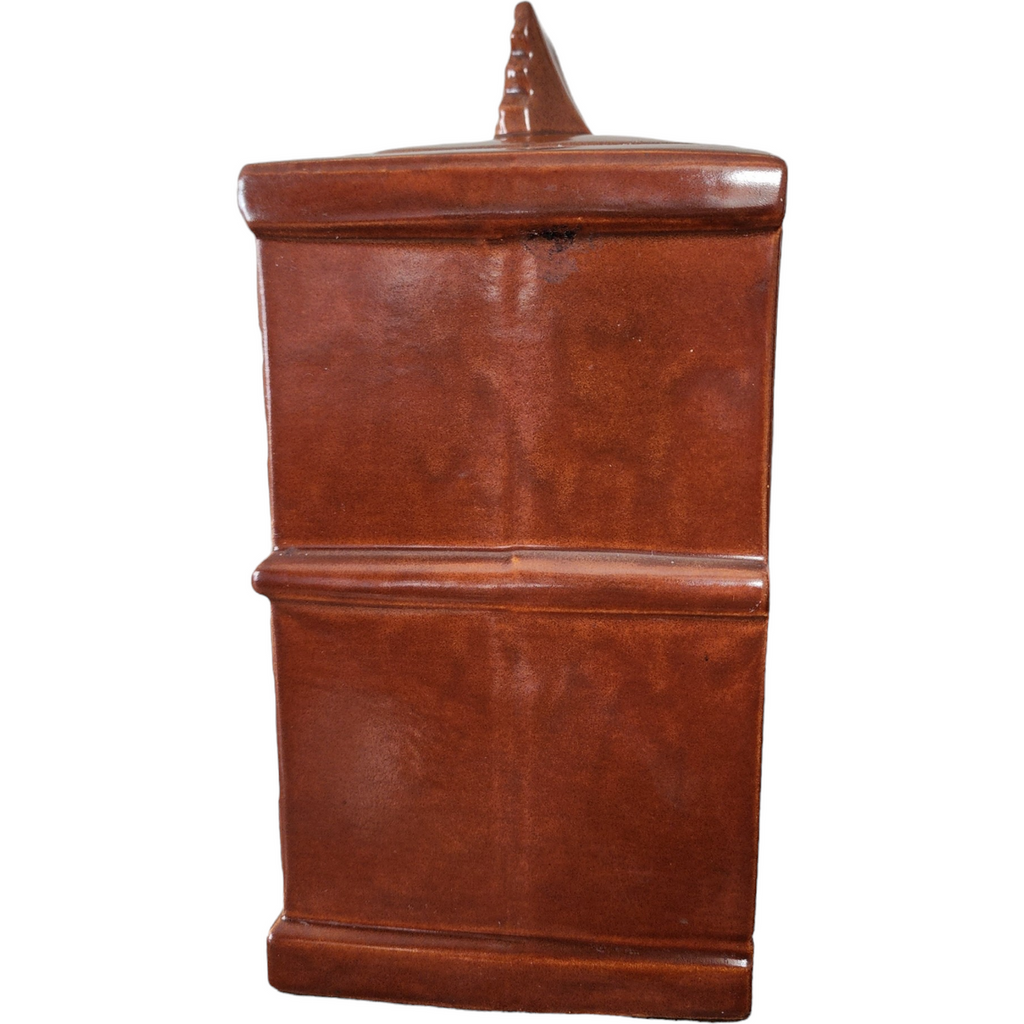 McCoy Cookie Jar with Lid Brown Dresser Chiffonier