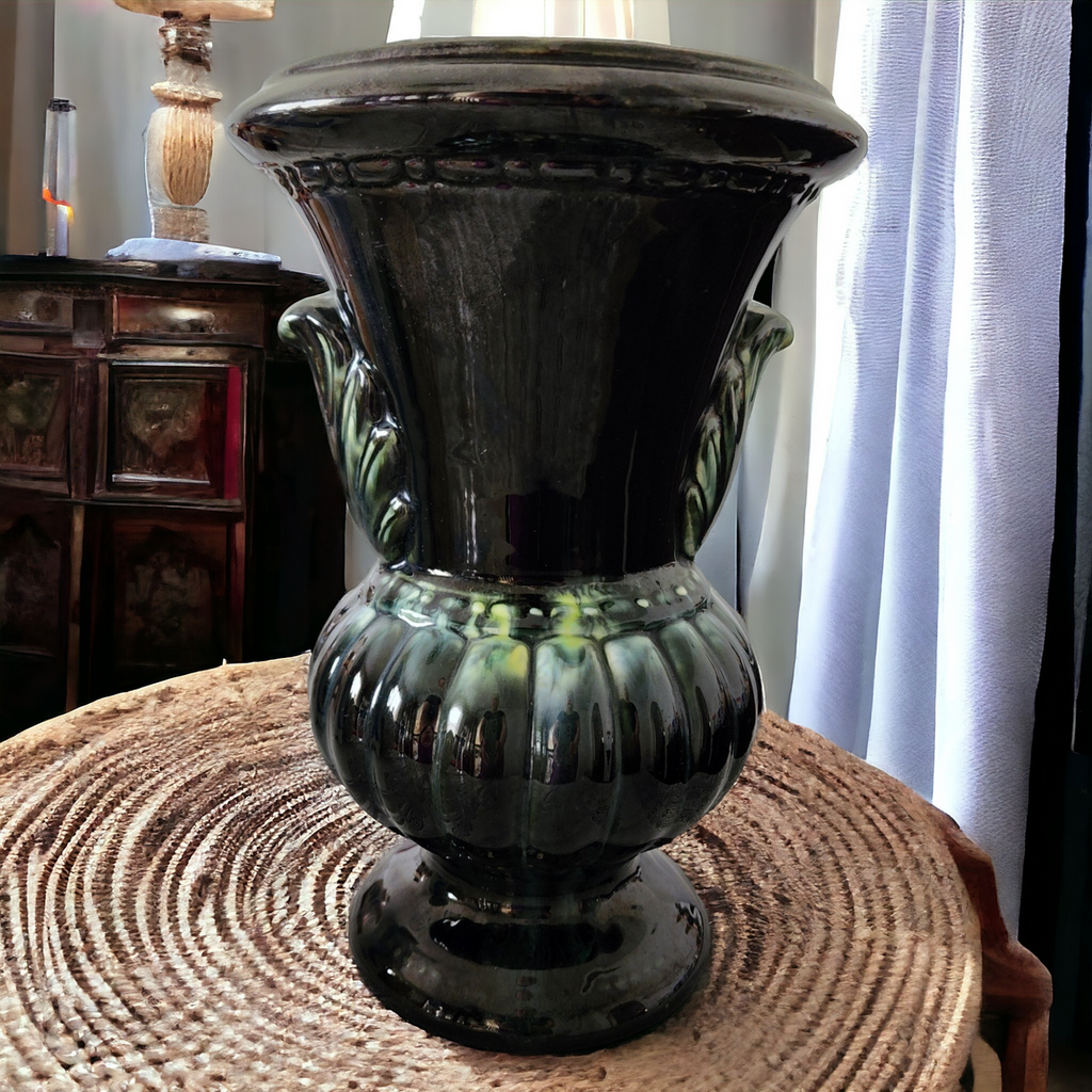 McCoy Pottery Blended Brush Majolica Jardiniere Vase 1916