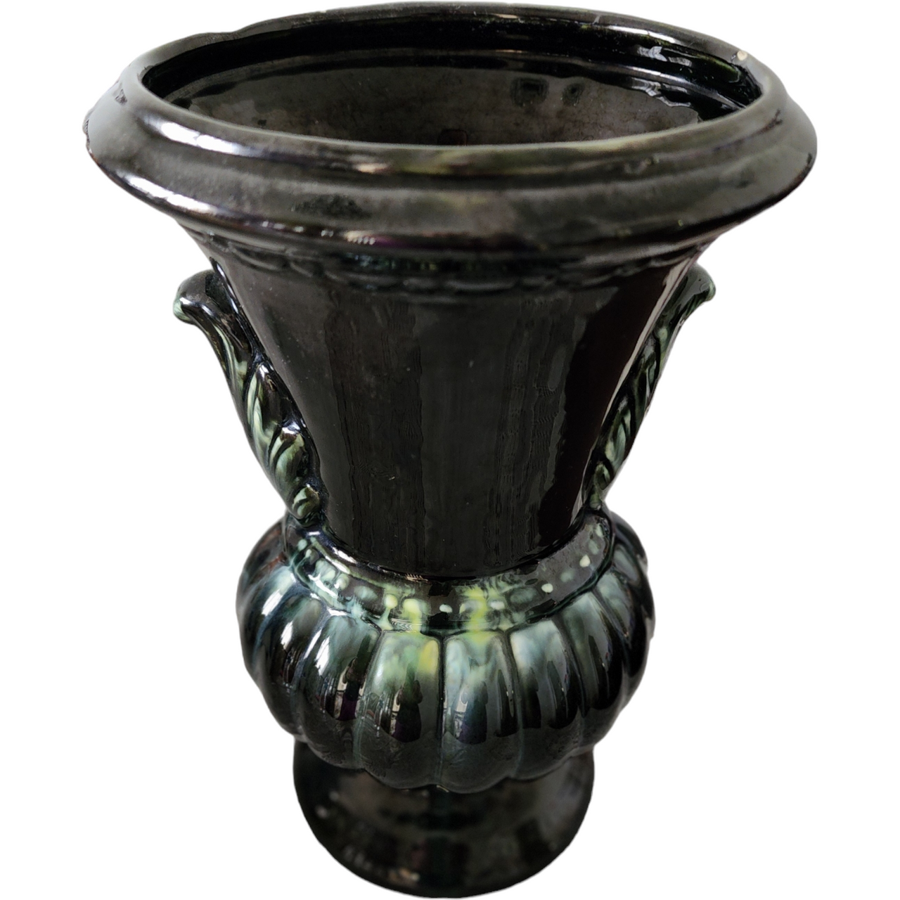 McCoy Pottery Blended Brush Majolica Jardiniere Vase 1916