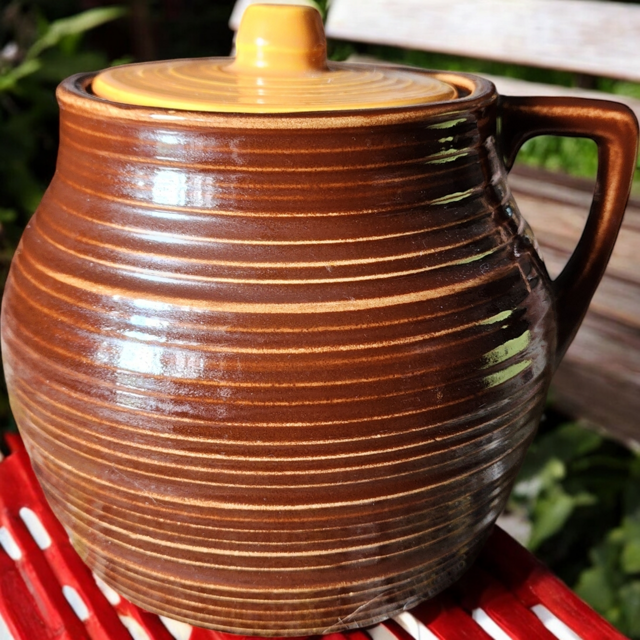 McCoy Bean Pot with Lid Farmhouse Decor