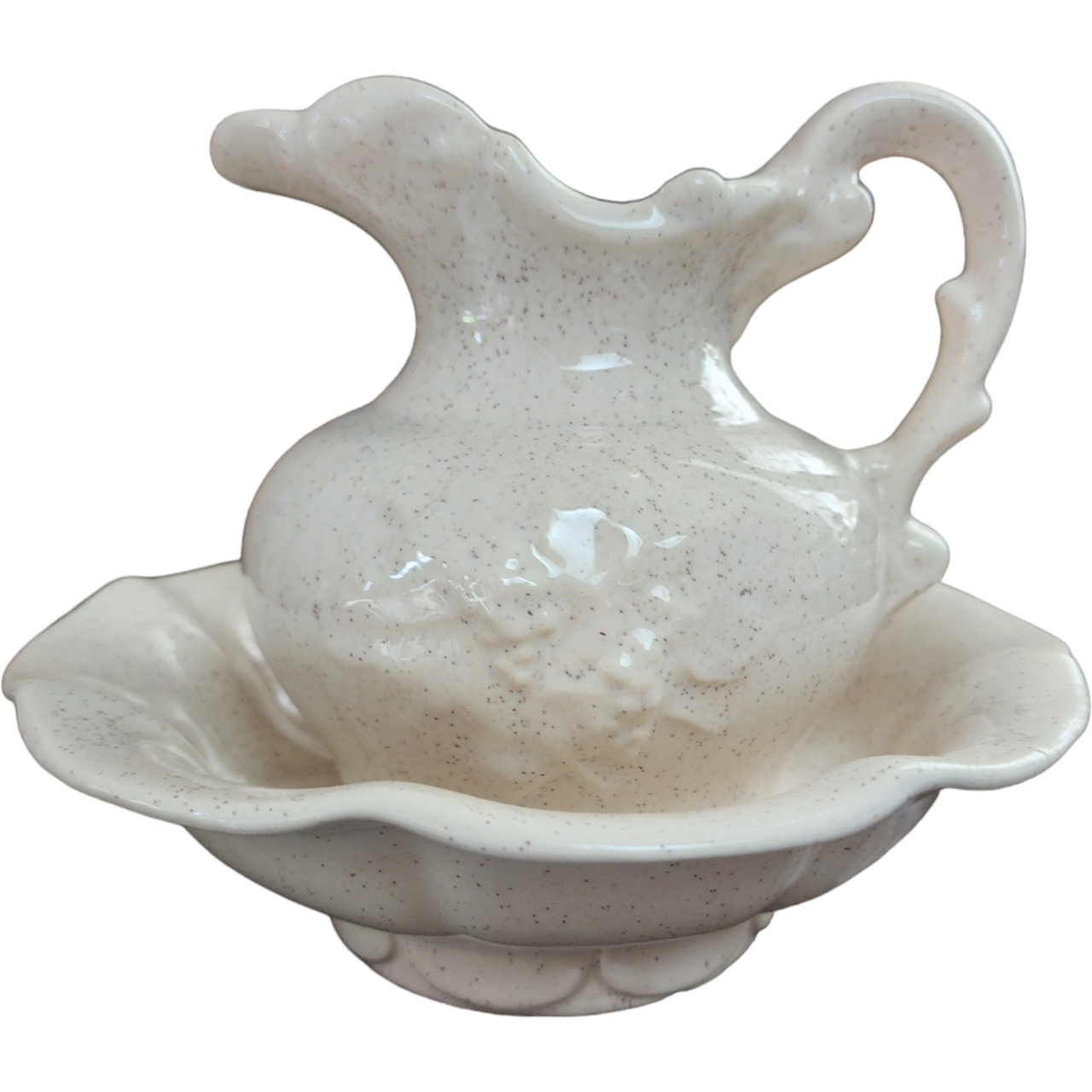 McCoy USA Pottery Grape Pitcher and Basin