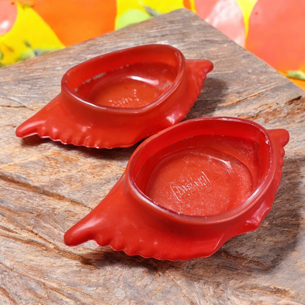 McKee Glasbake Crab Shell Individual Seafood Baker Dish Set of 2