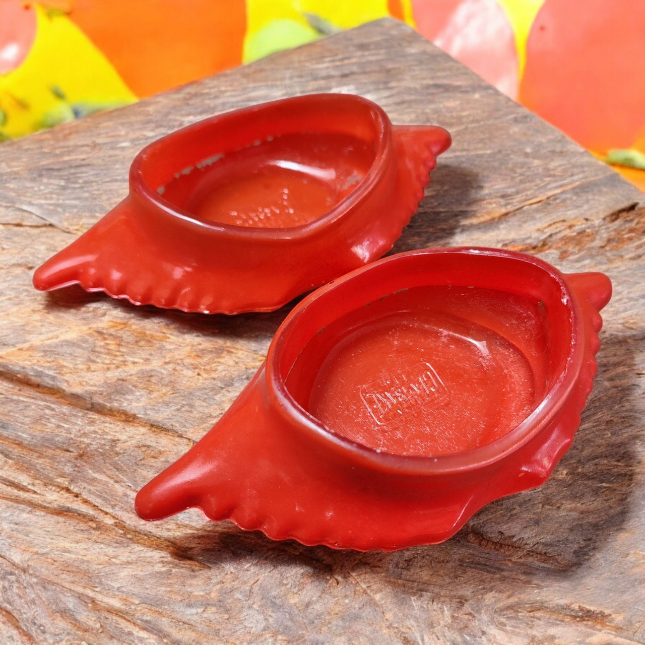 McKee Glasbake Crab Shell Individual Seafood Baker Dish Set of 2
