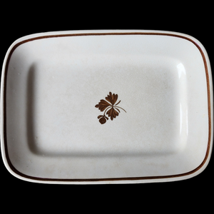 Meakin Alfred Tea Leaf Copper Tea Leaf Center Rectangular Serving Platter
