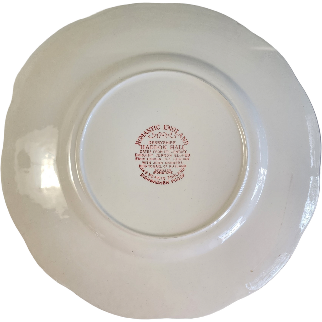 Meakin J & G Romantic England Red Dinner Plate