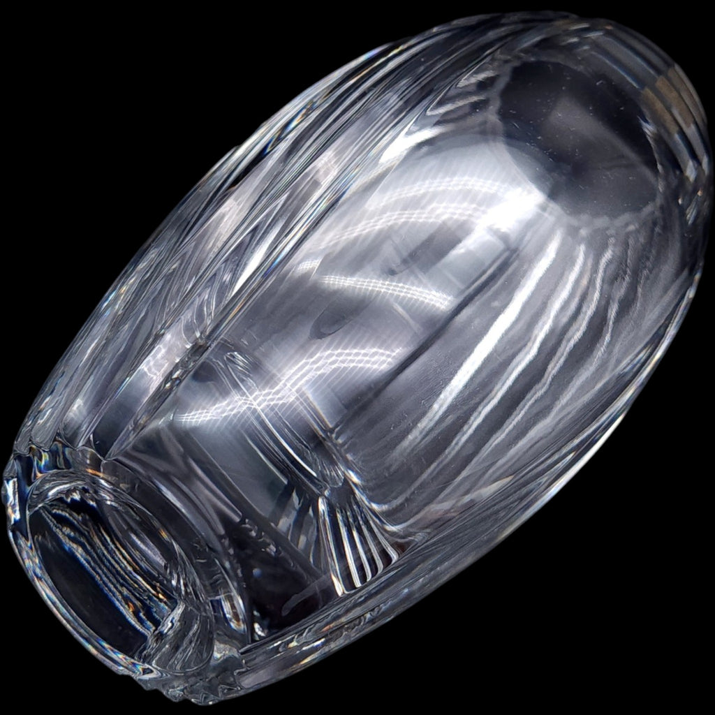 10" Mikasa Crystal Parallels Flared Glass Flower Vase