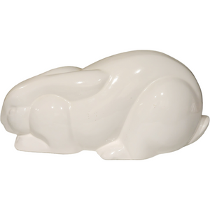 Mikasa Art Deco Revival White Porcelain Bunny Rabbit Table Sculpture Figurine