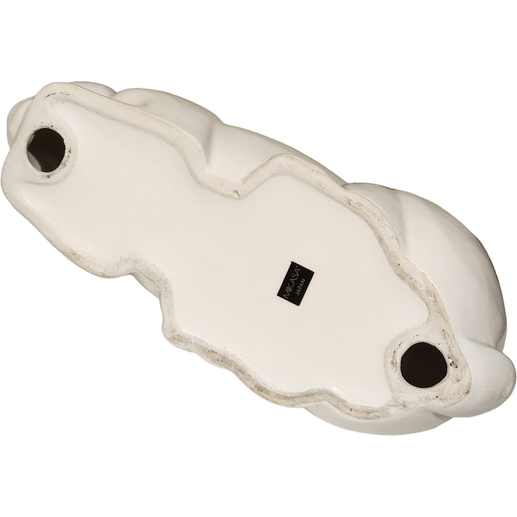 Mikasa Art Deco Revival White Porcelain Bunny Rabbit Table Sculpture Figurine