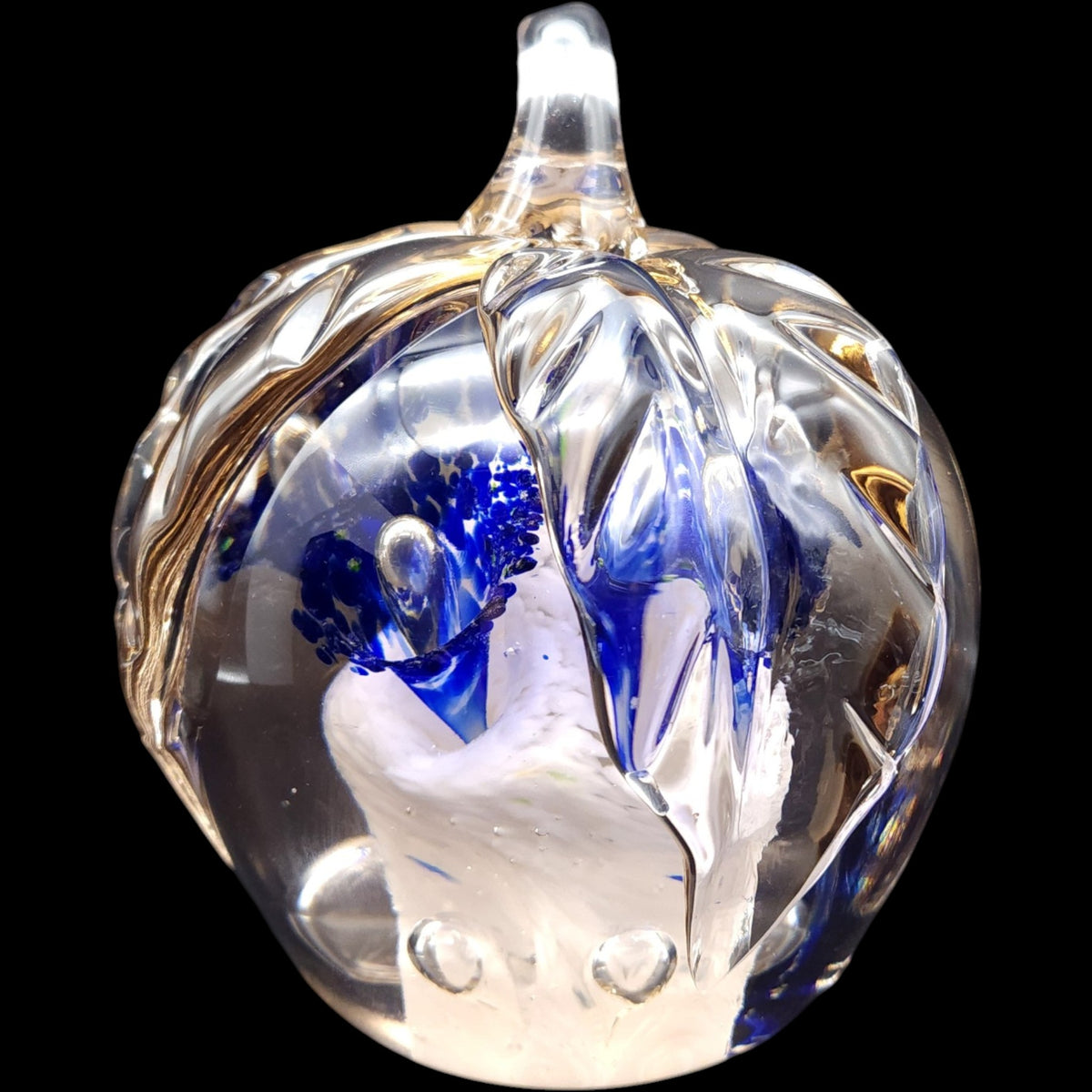 Mike Mitchell Signed Art Glass Apple Paperweight 8LB