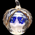 Mike Mitchell Signed Art Glass Apple Paperweight 8LB