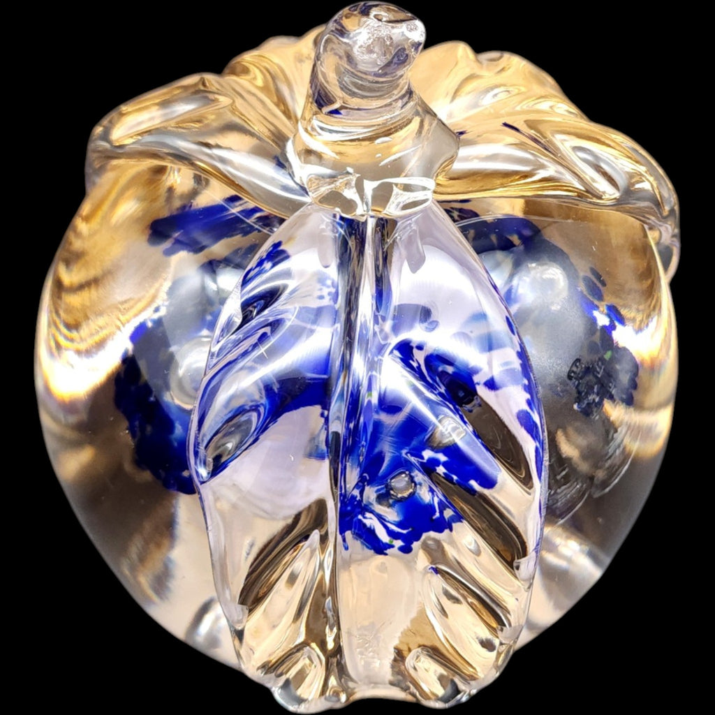 Mike Mitchell Signed Art Glass Apple Paperweight 8LB