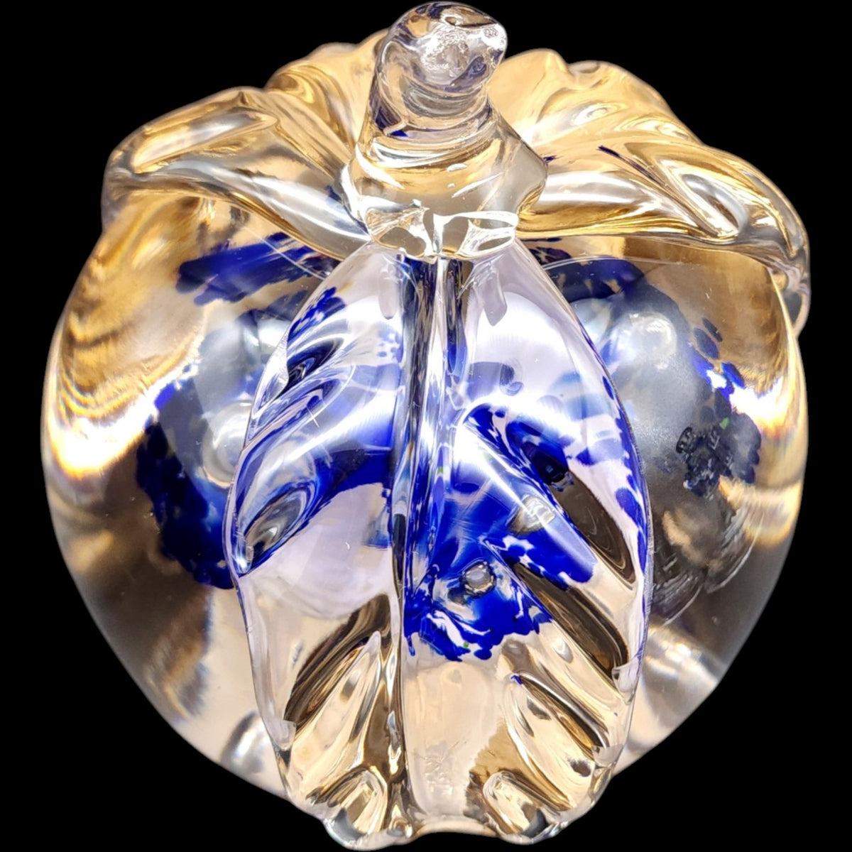 Mike Mitchell Signed Art Glass Apple Paperweight 8LB