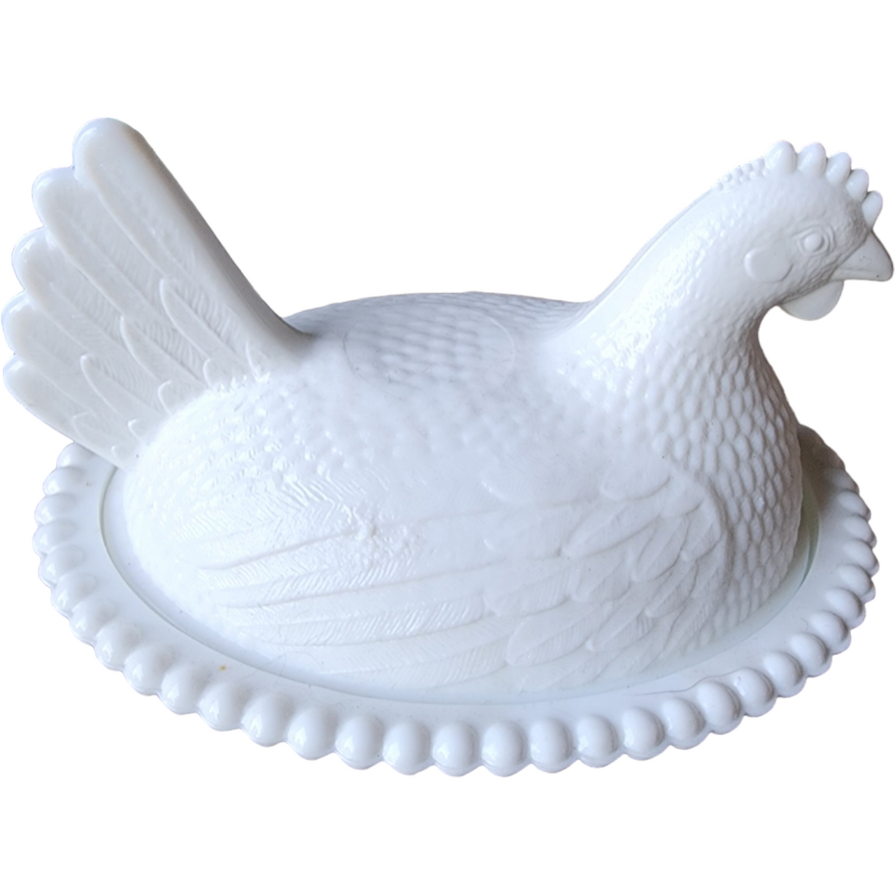 Indiana Glass Animals & Figurines Milk Glass Hen on Nest
