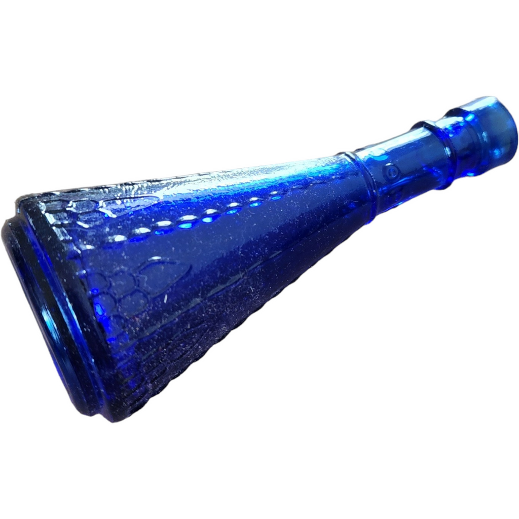 Morey Mallorca Destilerias Cobalt Blue Wine Bottle Spanish Art Glass