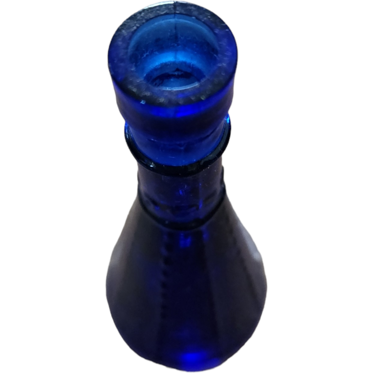 Morey Mallorca Destilerias Cobalt Blue Wine Bottle Spanish Art Glass