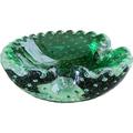 Murano Alfredo Barbini Bullicante Emerald Green Bowl Ashtray
