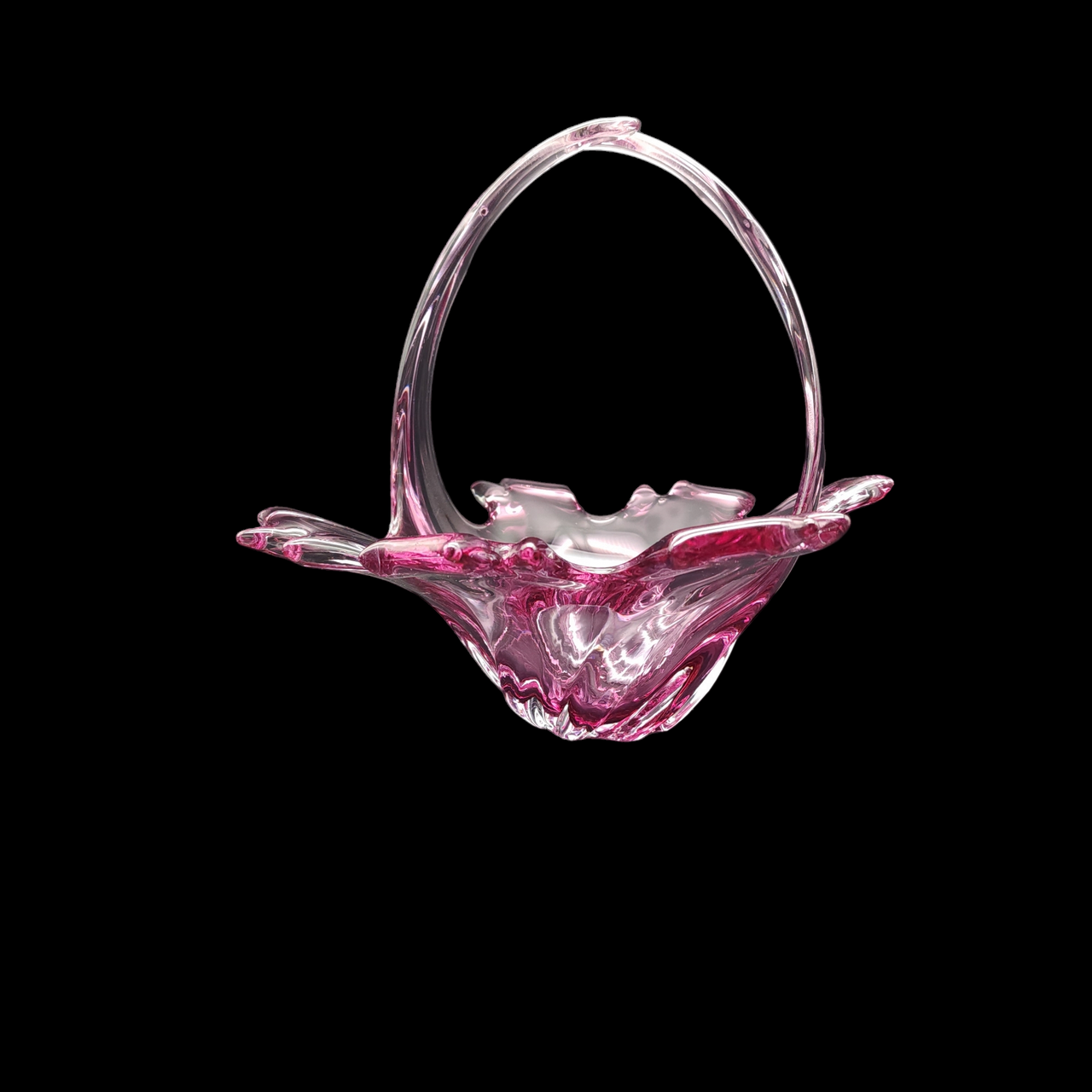 Murano Formia Italian Art Mid Century Modern Bowl Basket