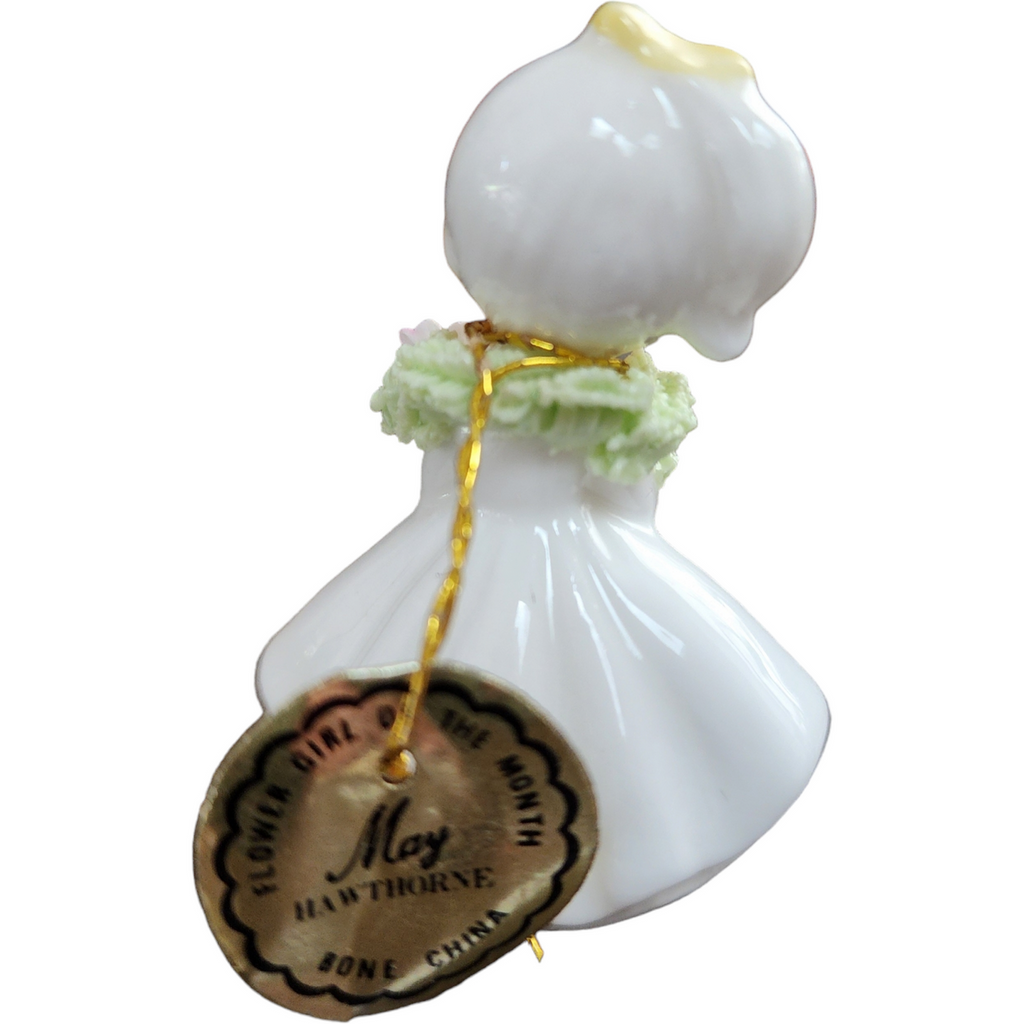 Napco Bone China Flower Girl of the Month May Hawthorne Mini Figurine Japan