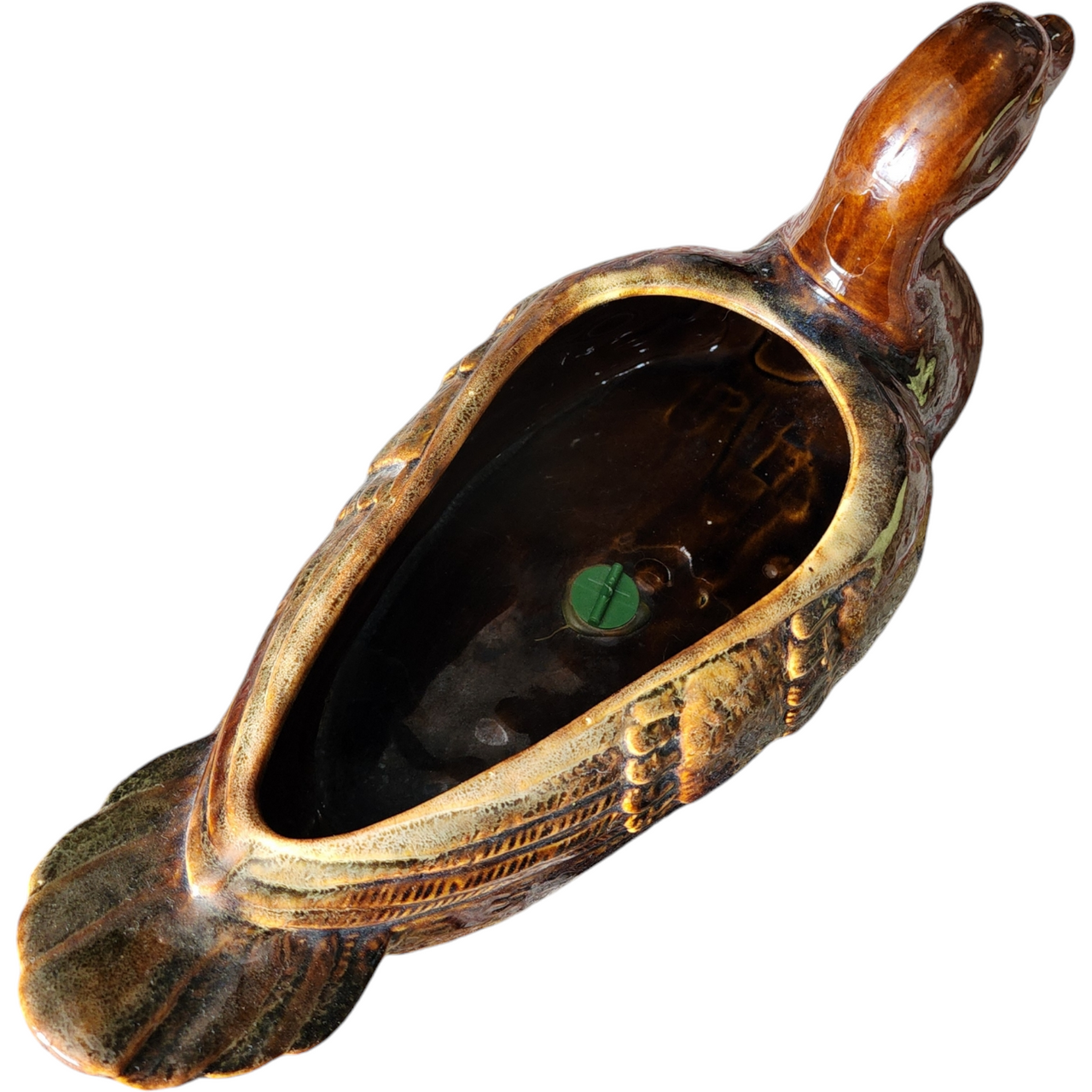 Hull Ceramic Majolica Duck Decoy Planter Figurine Farmhouse Decor