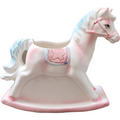 Lefton Hand Painted Ceramic Rocking Horse Planter or Vase Japan