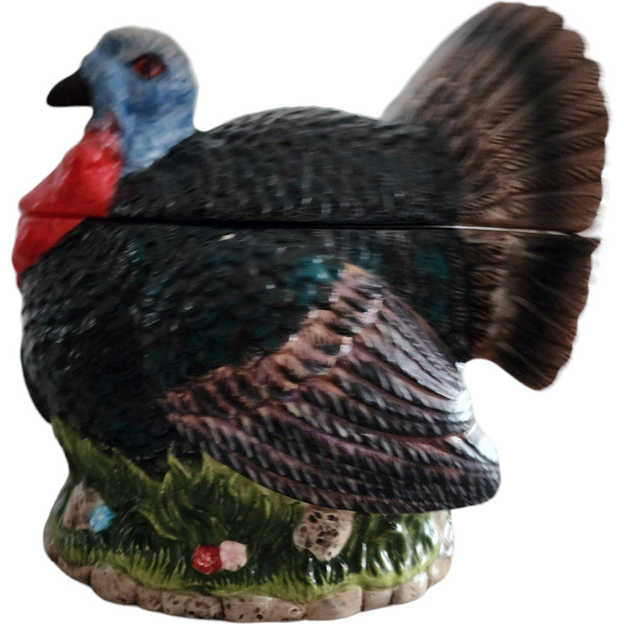 Nature's Window Handcrafted Thanksgiving Harvest Turkey Cookie Jar, Centerpiece