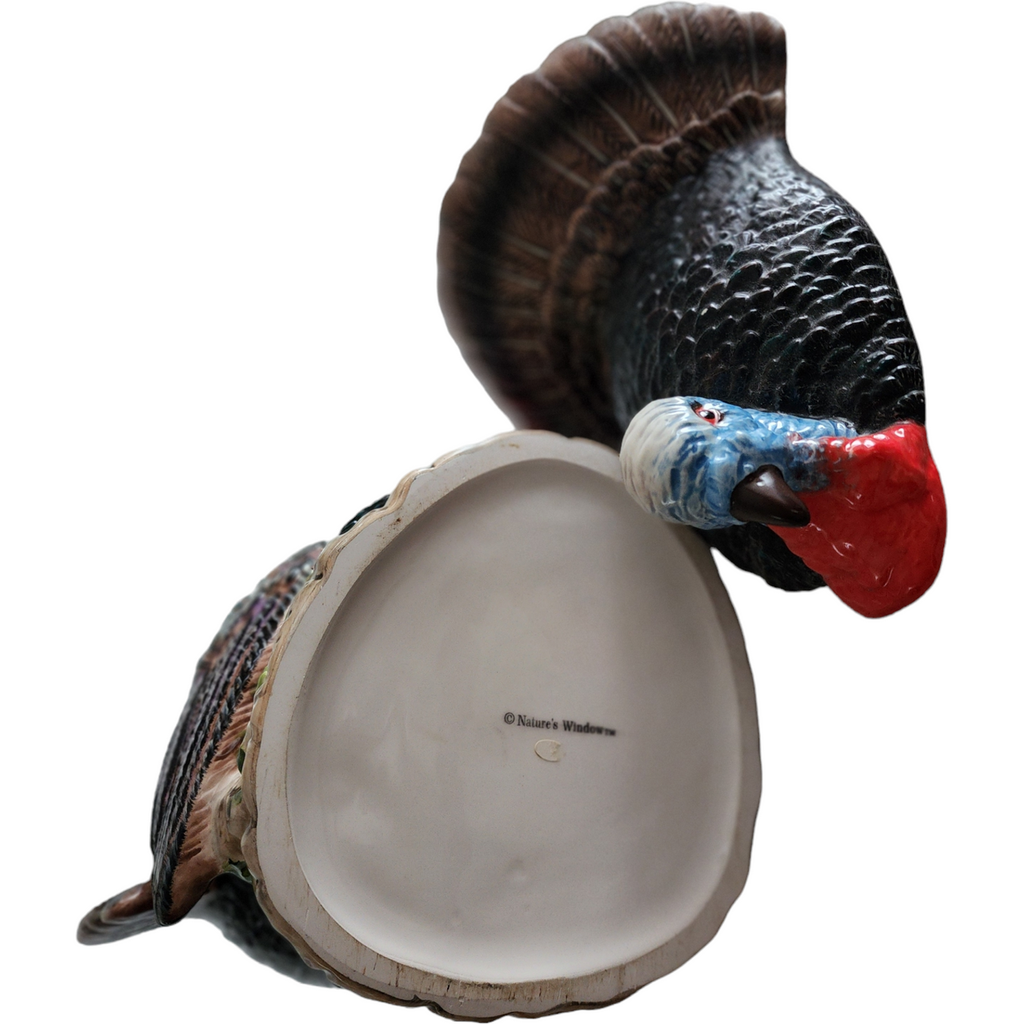 Nature's Window Handcrafted Thanksgiving Harvest Turkey Cookie Jar, Centerpiece