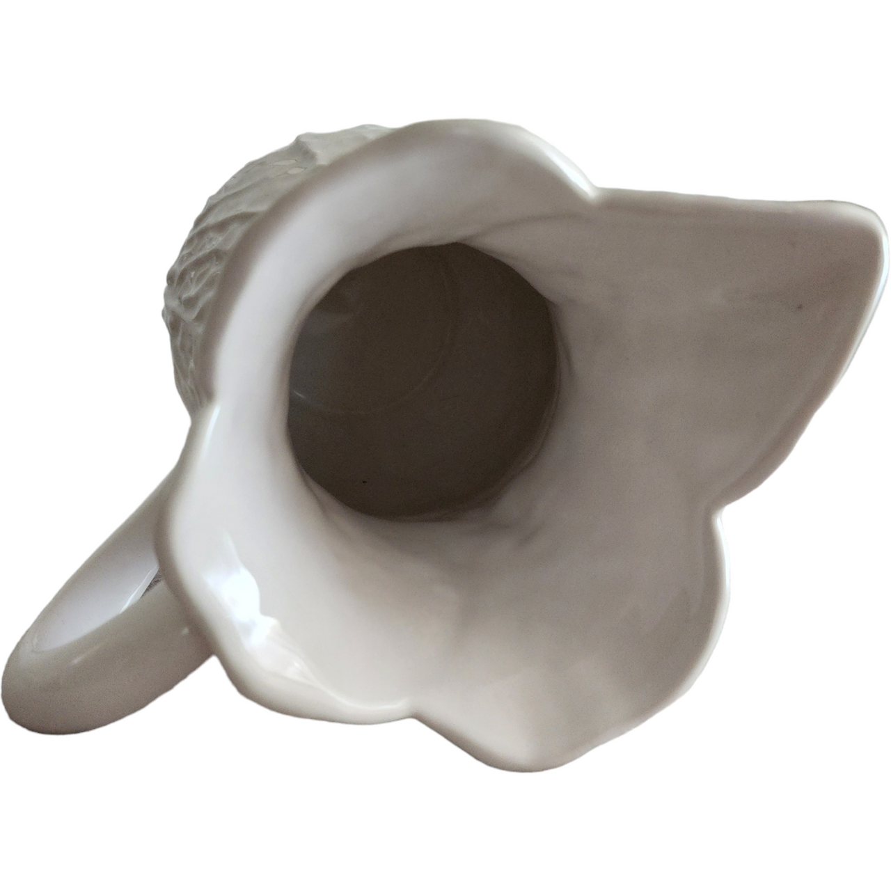 Neuwirth Cabbage All White Embossed Leaves Water Pitcher