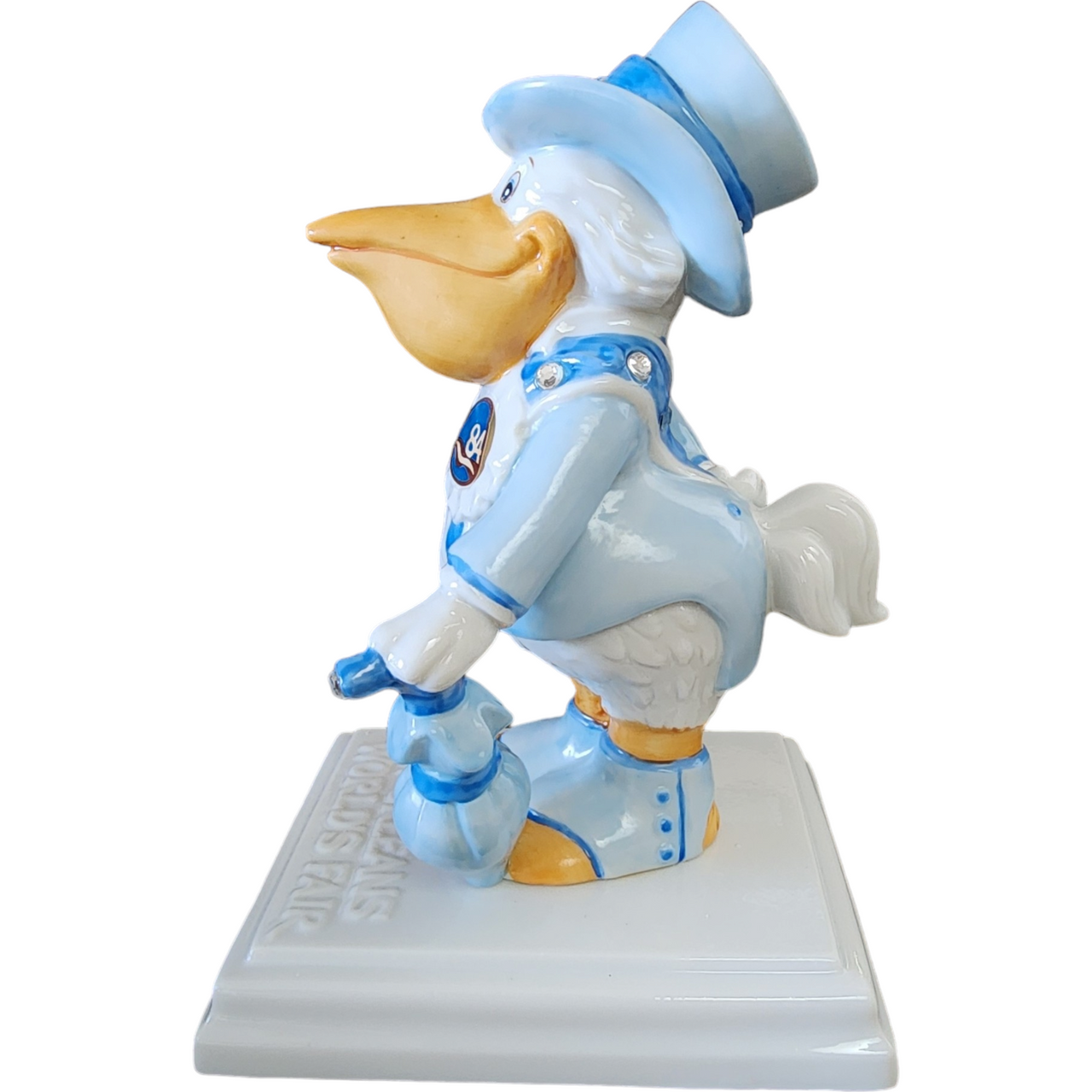 New Orleans Worlds Fair Ceramic Pelican Figurine