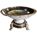 Nippon Hand Painted Centerpiece Bowl Punch Bowl & Stand