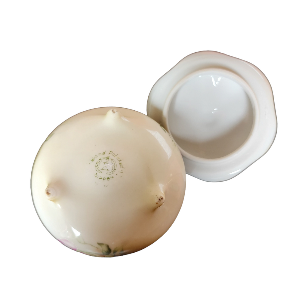 Nippon Hand Painted Porcelain Boudoir Trinket Box