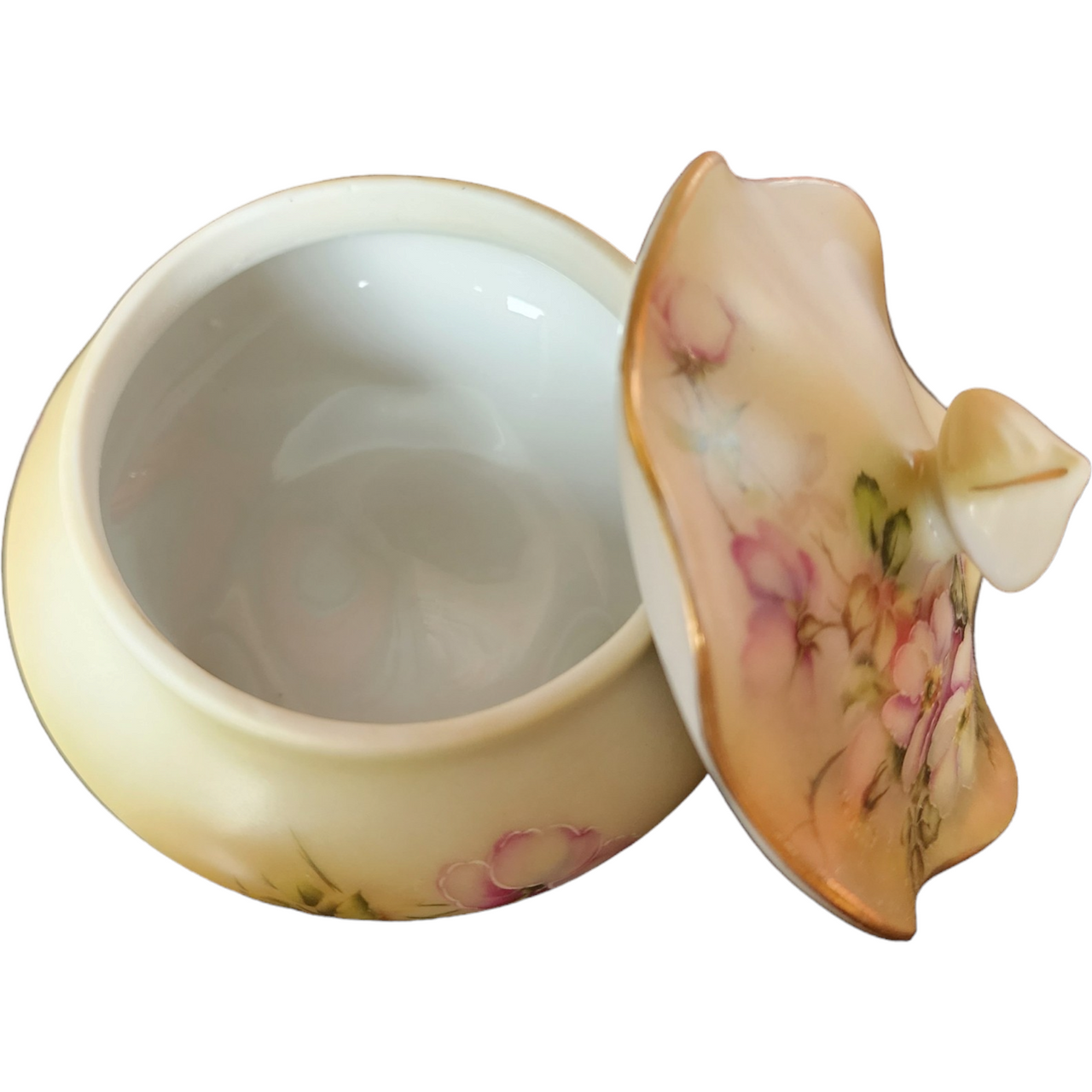 Nippon Hand Painted Porcelain Boudoir Trinket Box