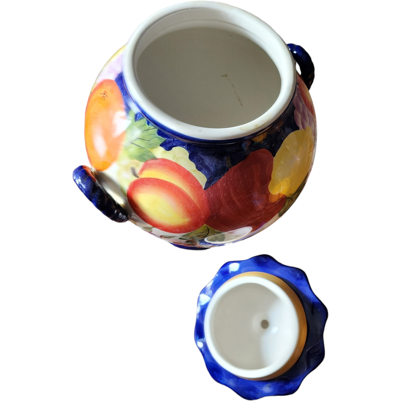 Nonni's Biscotti Ceramic with Fruit Canister Cookie Jar