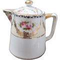 Noritake Gold Swags Pink Roses Gold Trim Creamer & Lid