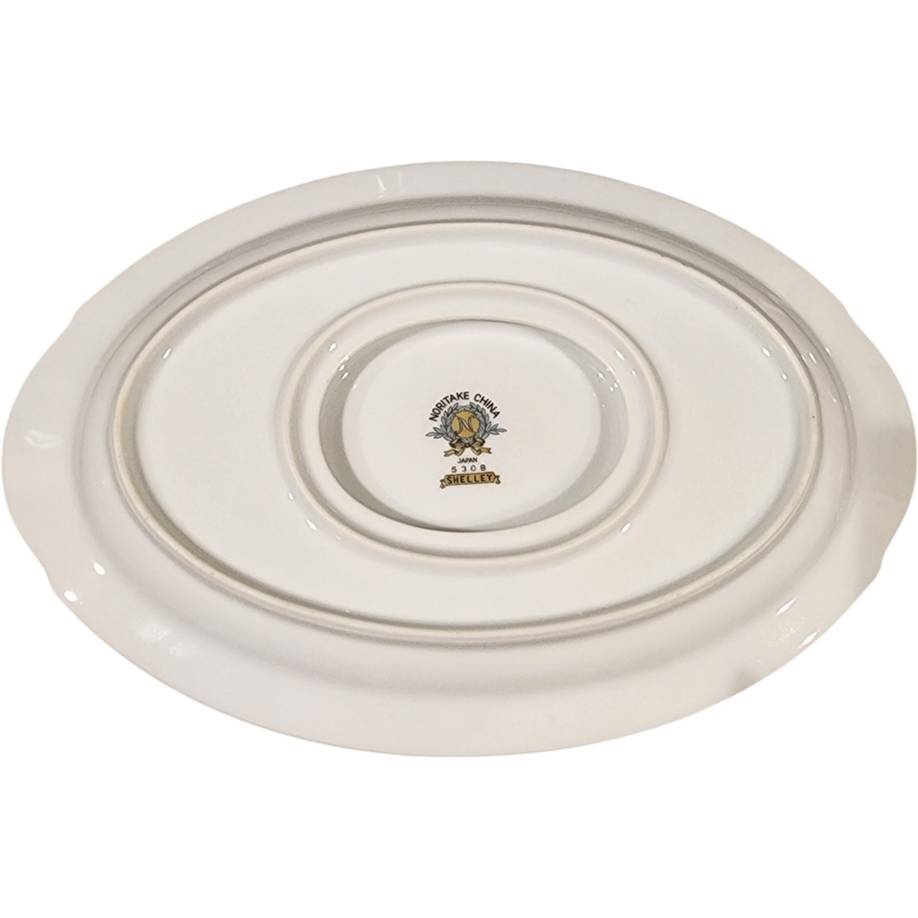 Noritake Shelley China Gravy Boat with Attached Underplate