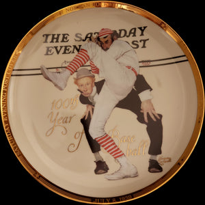 Norman Rockwell 100th Year of Baseball Collector Plate Sports Impressions Limited