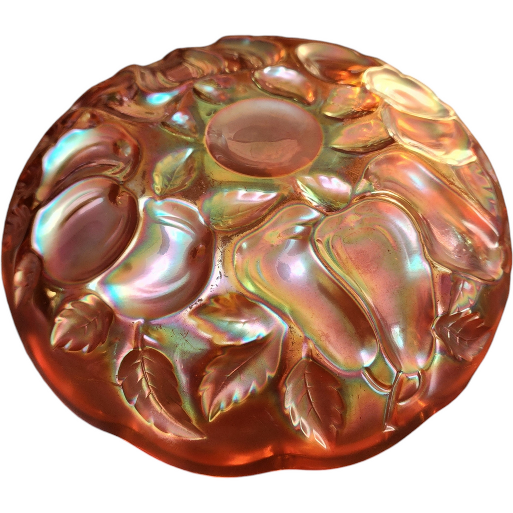 Northwood Apple and Pear Intaglio Marigold Master Berry Bowl