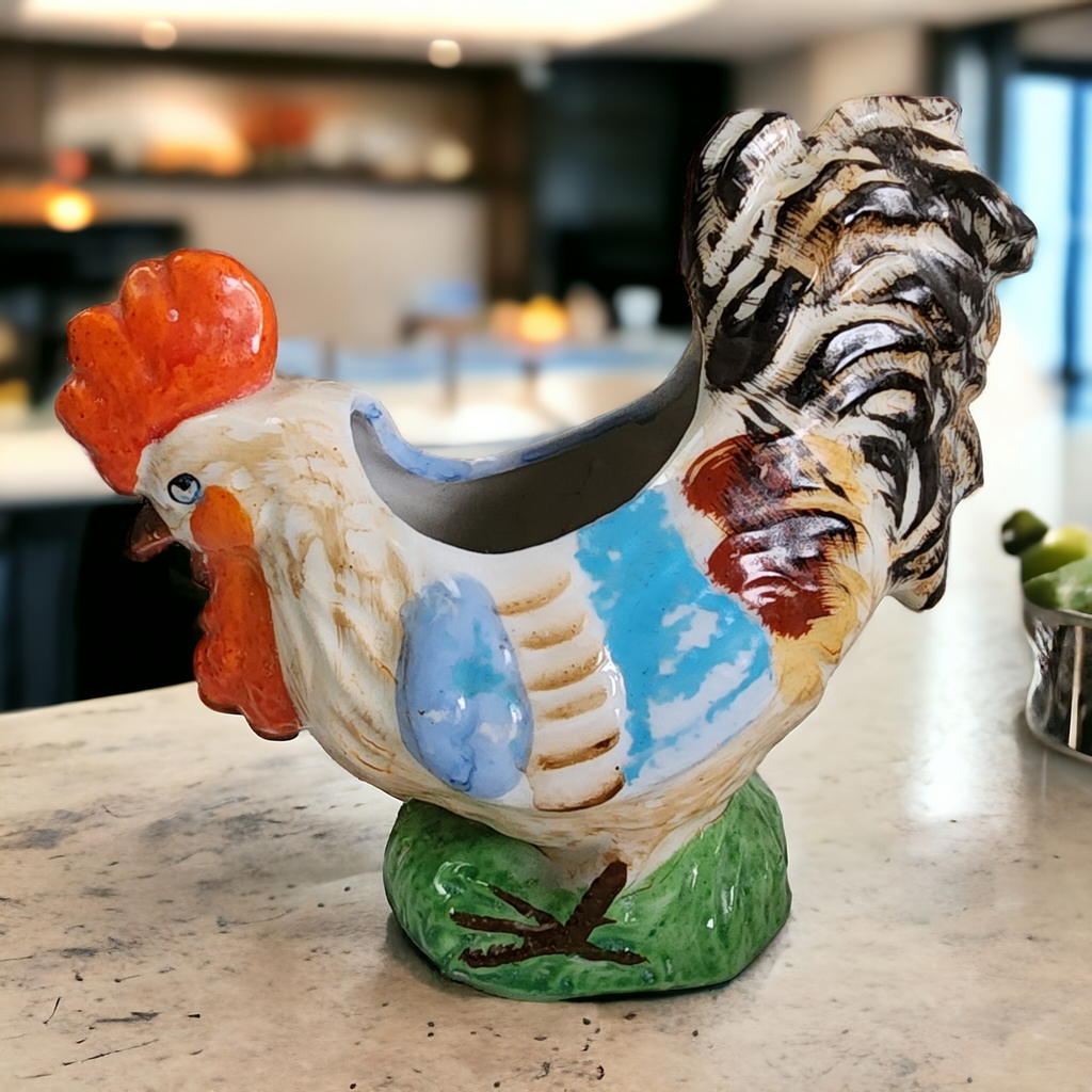 Occupied Japan Baby Nursery Planter Chicken Rooster Japan