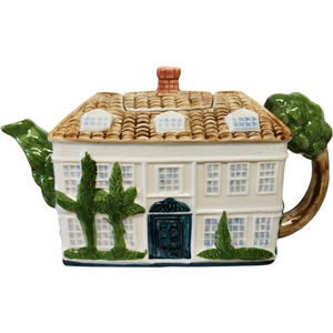 Otagiri Cottage with Chimney Roof Lid Ceramic Figural Teapot