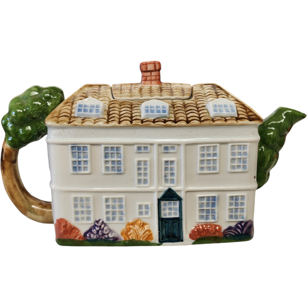 Otagiri Cottage with Chimney Roof Lid Ceramic Figural Teapot