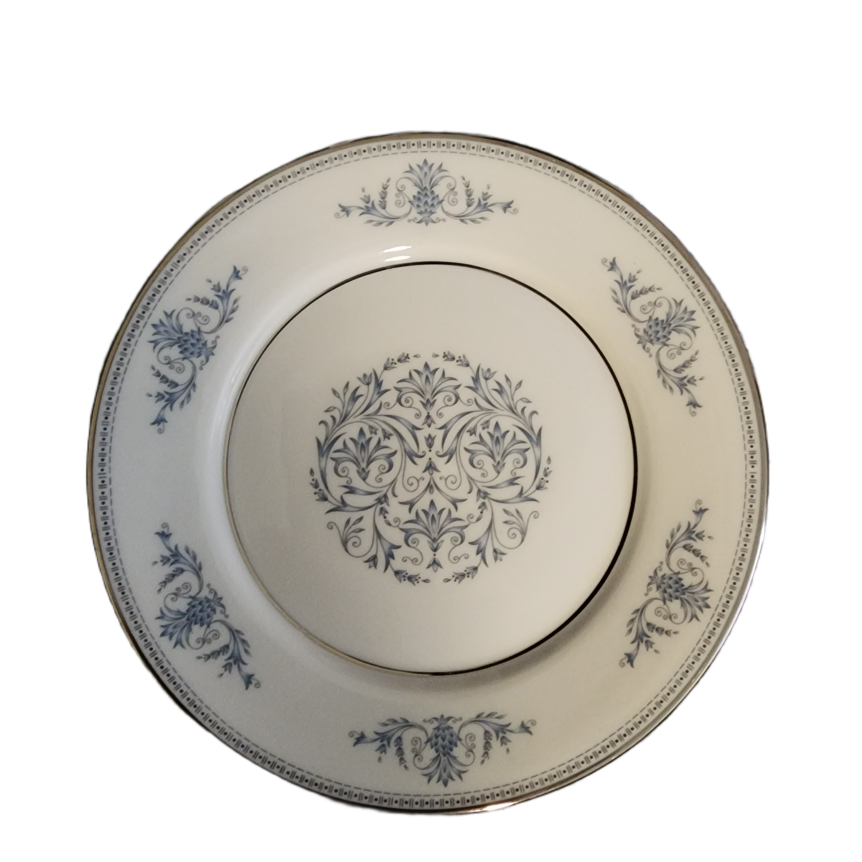 Oxford Bone China White & Blue Bryn Mawr Bread & Butter Plate