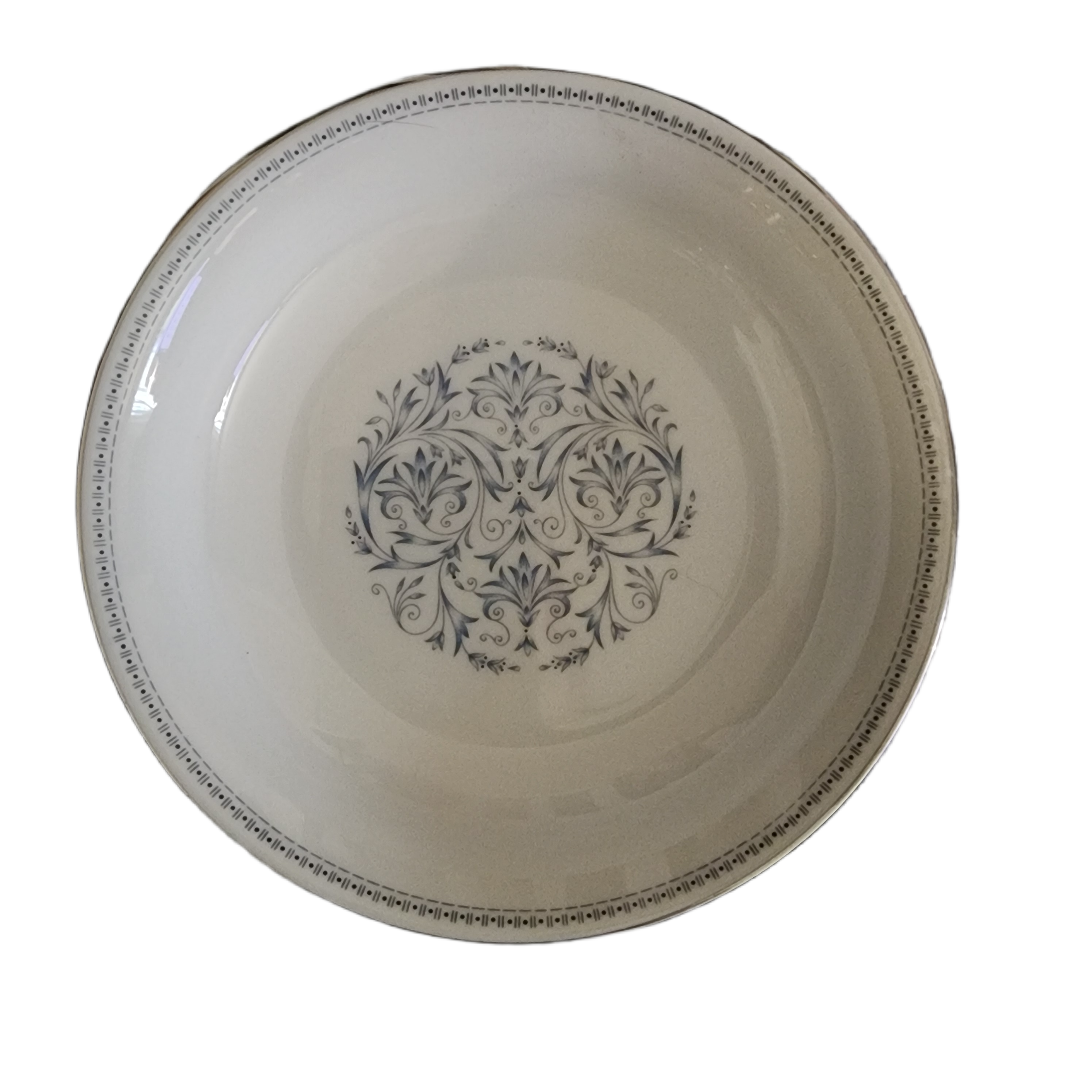 Oxford Bone China White & Blue Bryn Mawr Coupe Soup Bowl