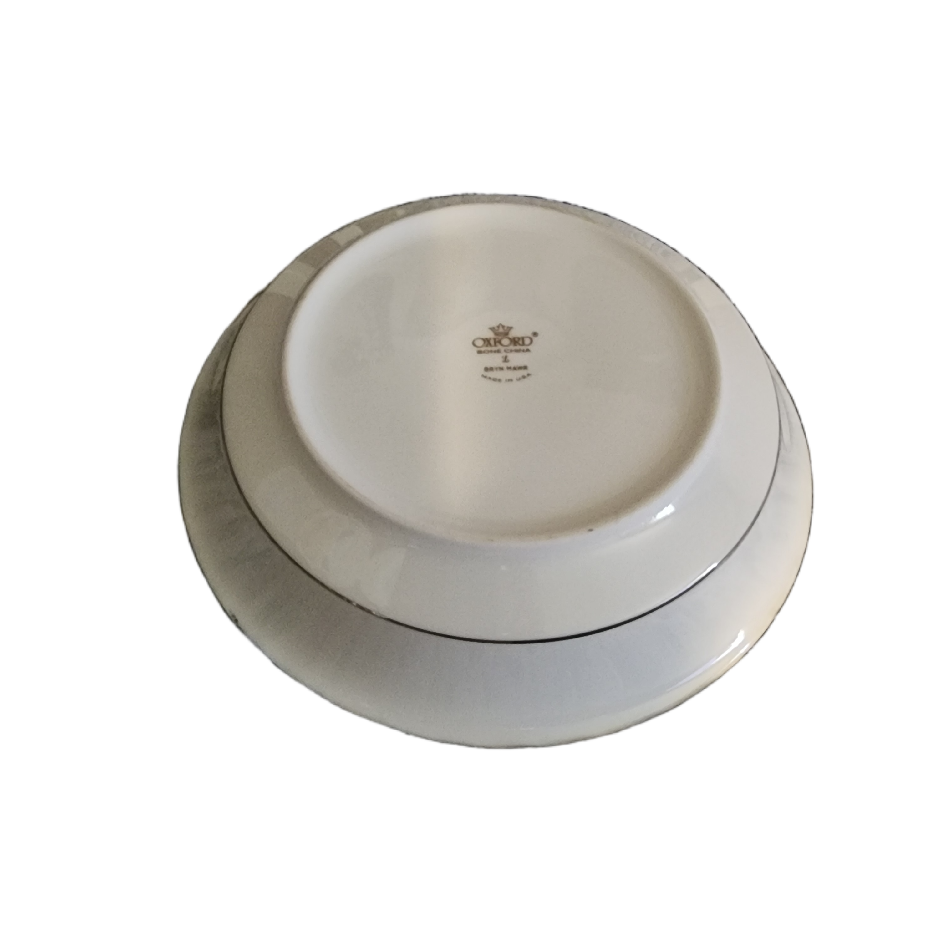 Oxford Bone China White & Blue Bryn Mawr Coupe Soup Bowl