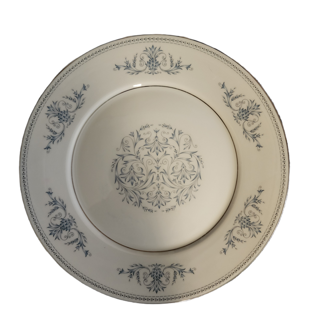 Oxford Bone China White & Blue Bryn Mawr Dinner Plate