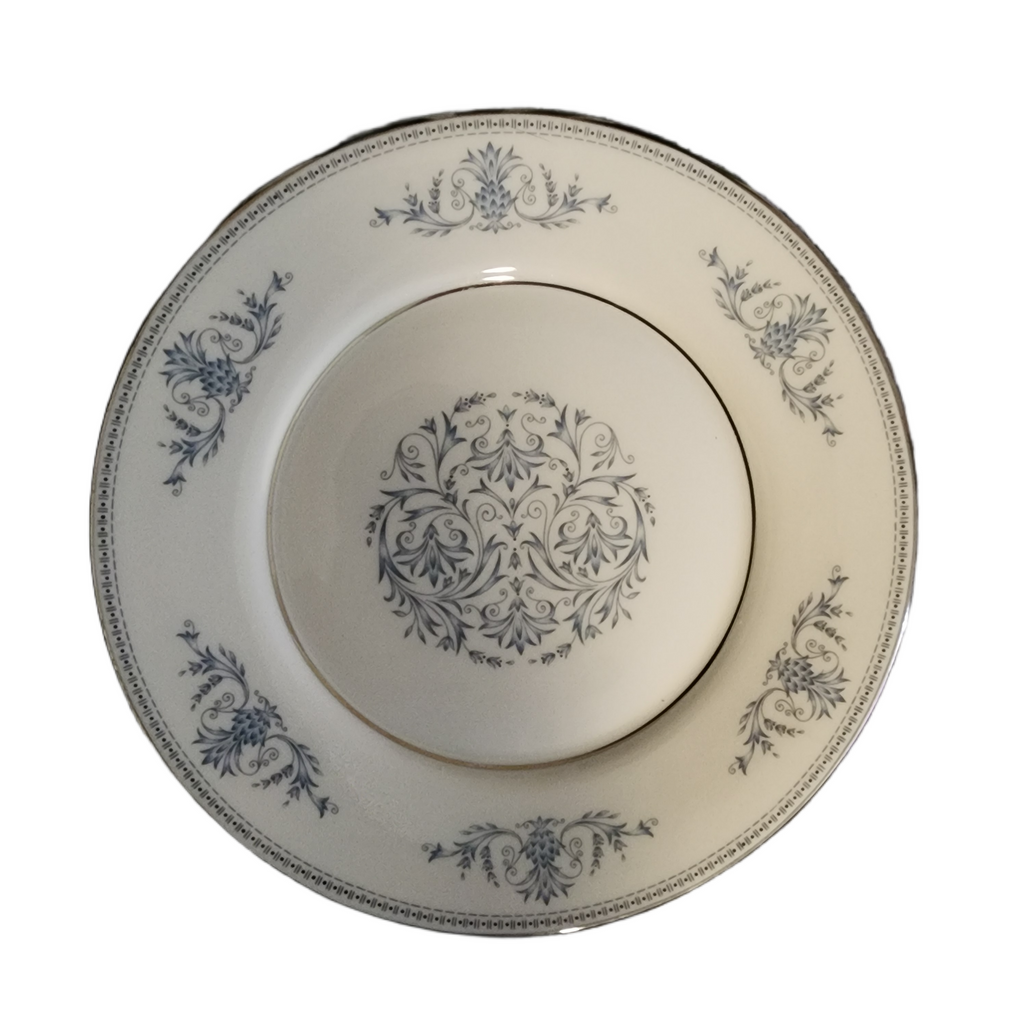 Oxford Bone China White & Blue Bryn Mawr Salad Plate