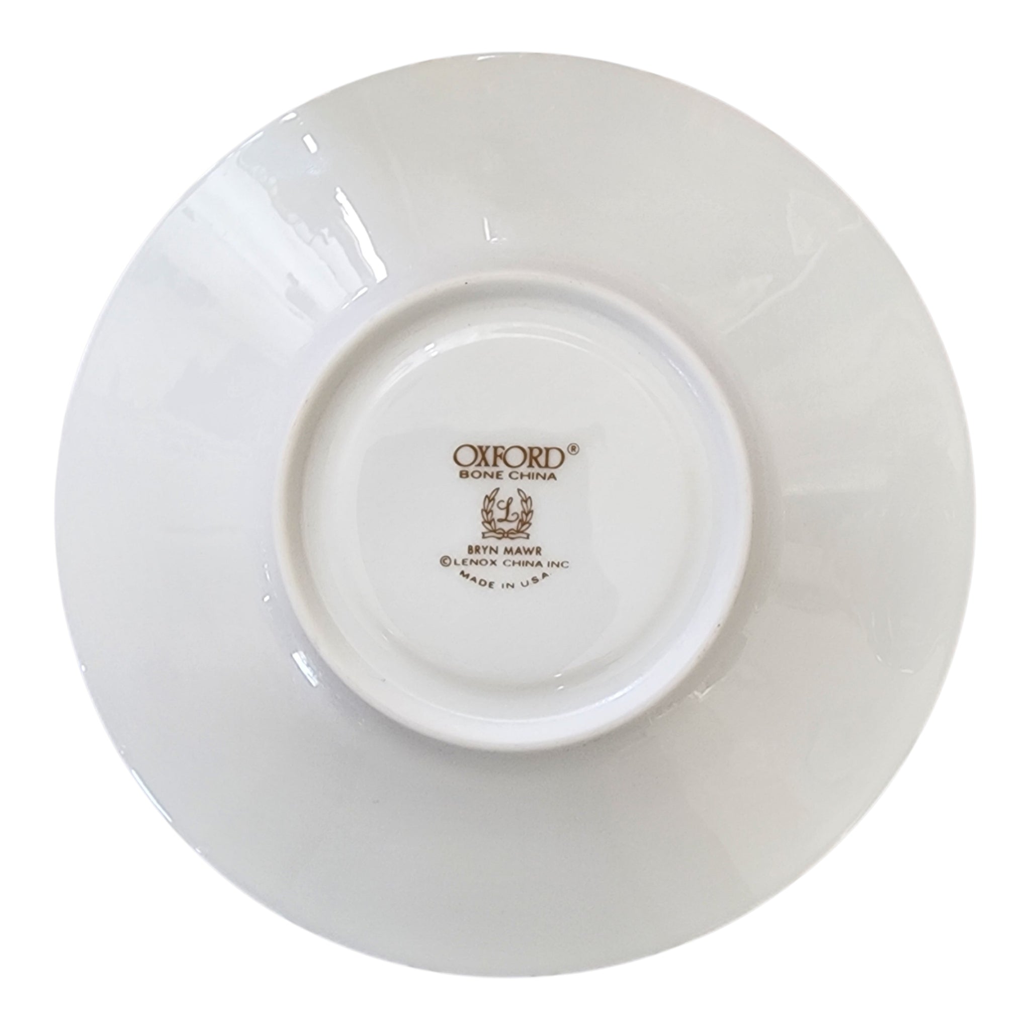 Oxford Bone China White & Blue Bryn Mawr Saucer
