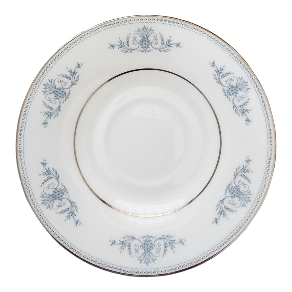 Oxford Bone China White & Blue Bryn Mawr Saucer