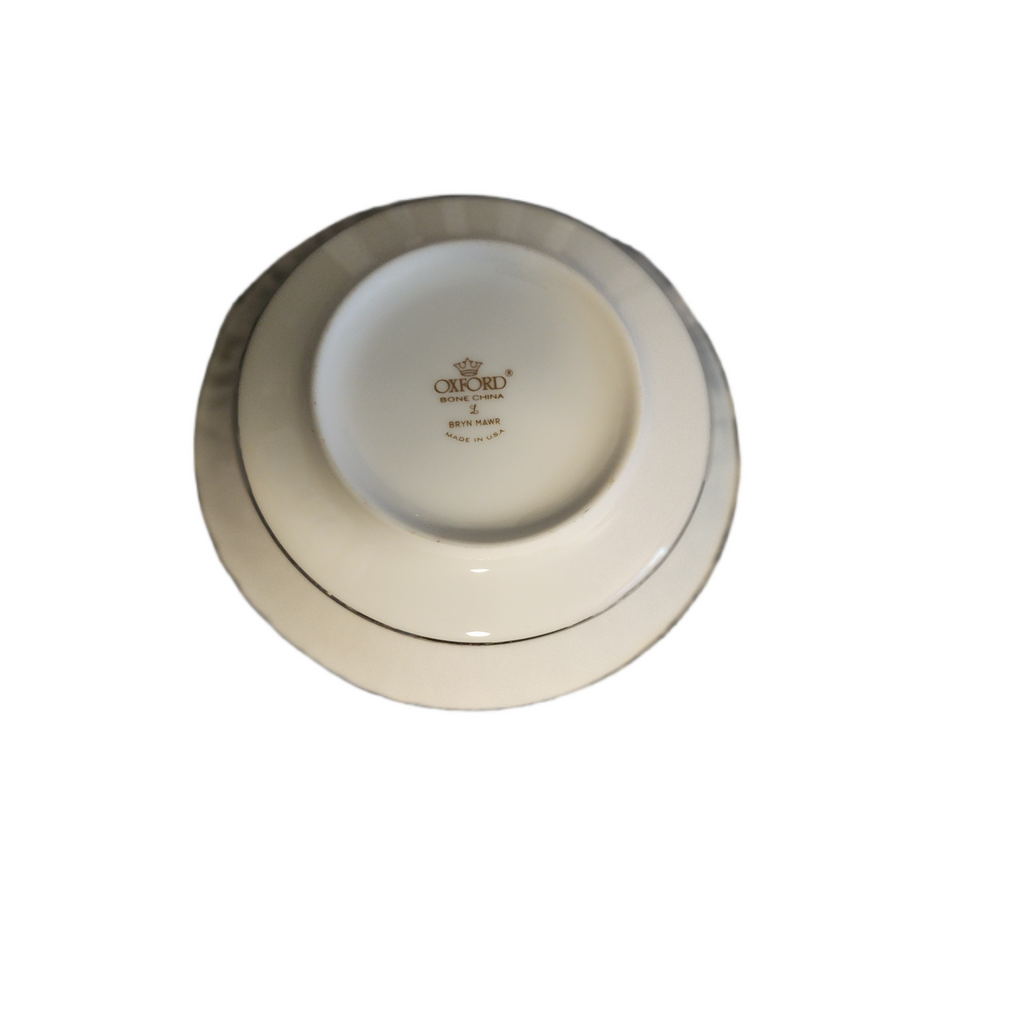 Oxford Bone China White & Blue Floral Fruit/Dessert (Sauce) Bowl