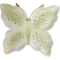 Pacific Rim Art Pottery Ceramic Green Butterfly Shaped Plate